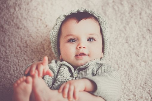 Joyful Baby Expressing Delightful Curiosity