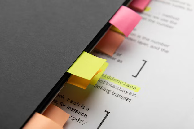 Colorful Sticky Notes on Document