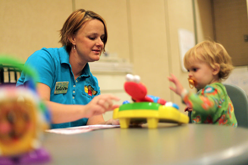 Engaging Playtime Between Adult And Child