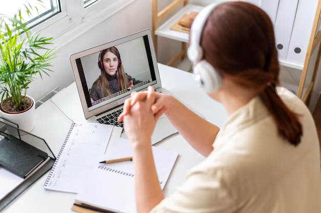 Engaged Student Participating in Online Class