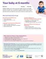 Developmental Milestones Checklist (6 mo)(English)