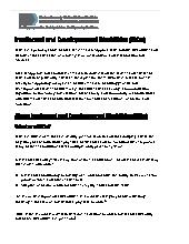 Intellectual and Developmental Disabilities (IDDs) Fact Sheet