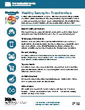 Healthy eating for Preschoolers tip sheet