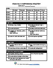 Monthly Classroom Maintenance Checklist. Admin.